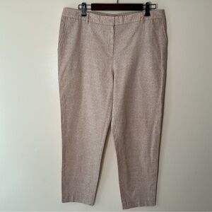 Jones New York tan and white cotton slim ankle stretchy pants, plus size 20W